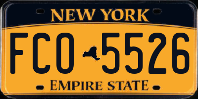 NY license plate FCO5526