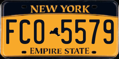 NY license plate FCO5579