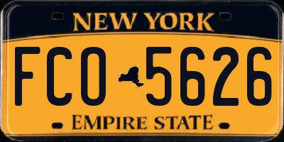 NY license plate FCO5626