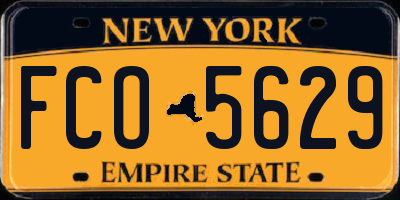 NY license plate FCO5629