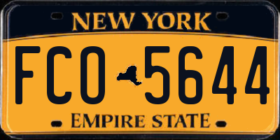 NY license plate FCO5644