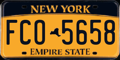 NY license plate FCO5658