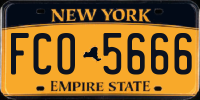 NY license plate FCO5666