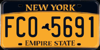 NY license plate FCO5691