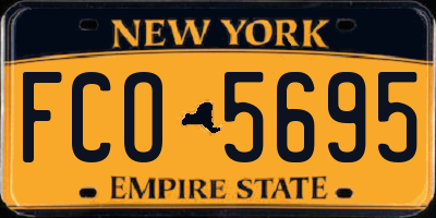 NY license plate FCO5695