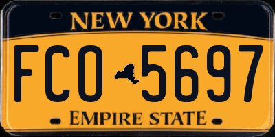 NY license plate FCO5697