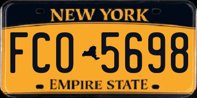 NY license plate FCO5698
