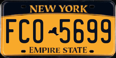NY license plate FCO5699