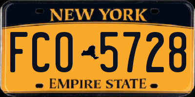 NY license plate FCO5728