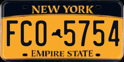 NY license plate FCO5754