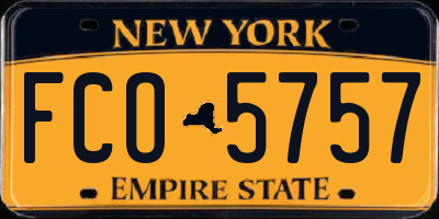NY license plate FCO5757