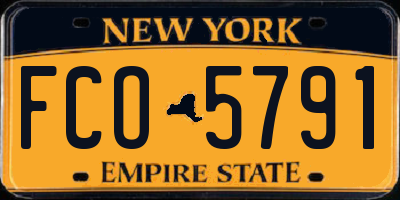 NY license plate FCO5791