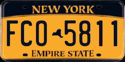 NY license plate FCO5811