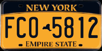 NY license plate FCO5812