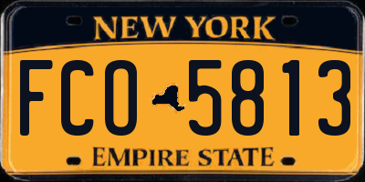 NY license plate FCO5813