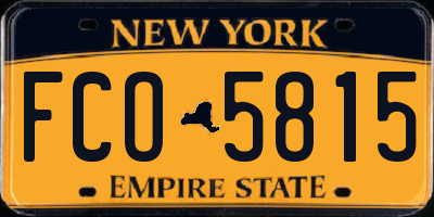 NY license plate FCO5815