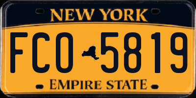 NY license plate FCO5819