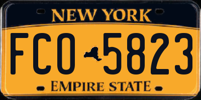 NY license plate FCO5823