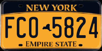 NY license plate FCO5824