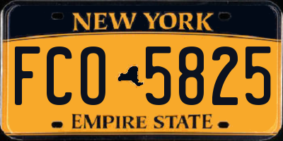 NY license plate FCO5825