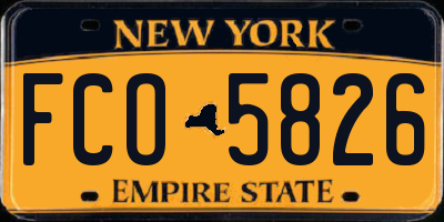 NY license plate FCO5826