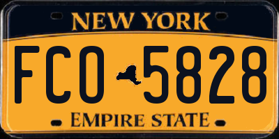 NY license plate FCO5828