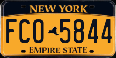 NY license plate FCO5844
