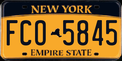NY license plate FCO5845