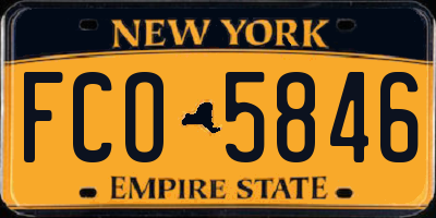 NY license plate FCO5846