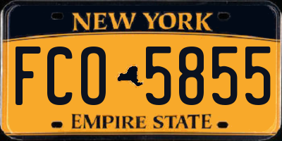 NY license plate FCO5855