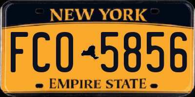 NY license plate FCO5856