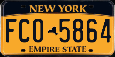 NY license plate FCO5864