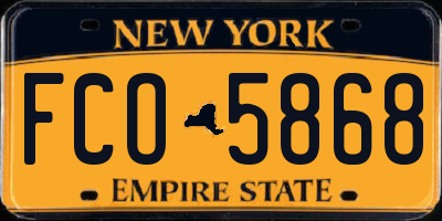 NY license plate FCO5868