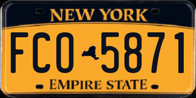 NY license plate FCO5871