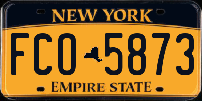 NY license plate FCO5873