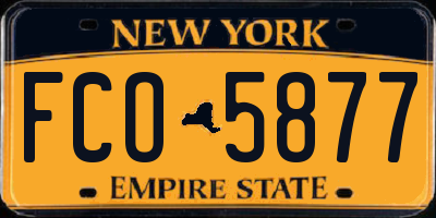 NY license plate FCO5877