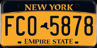 NY license plate FCO5878