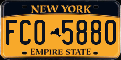 NY license plate FCO5880