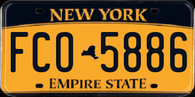 NY license plate FCO5886