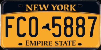 NY license plate FCO5887