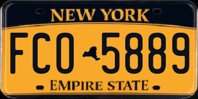 NY license plate FCO5889