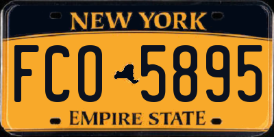 NY license plate FCO5895
