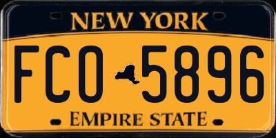 NY license plate FCO5896
