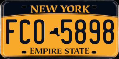 NY license plate FCO5898