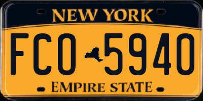 NY license plate FCO5940
