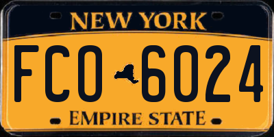 NY license plate FCO6024