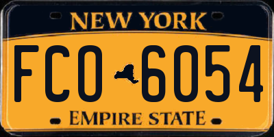 NY license plate FCO6054