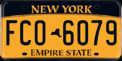 NY license plate FCO6079