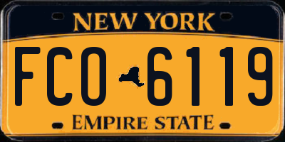 NY license plate FCO6119