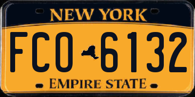 NY license plate FCO6132